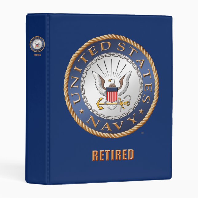 U.S. Navy Retired Avery Mini Binder (Front/Spine)