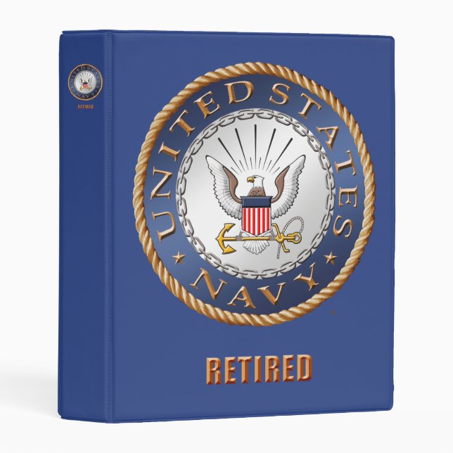 U.S. Navy Retired Avery Mini Binder (Front/Spine)