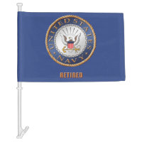 U.S. Navy Retired Car Flag