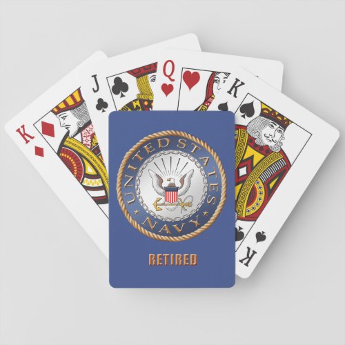 US Navy Retired Classic Playing Cards