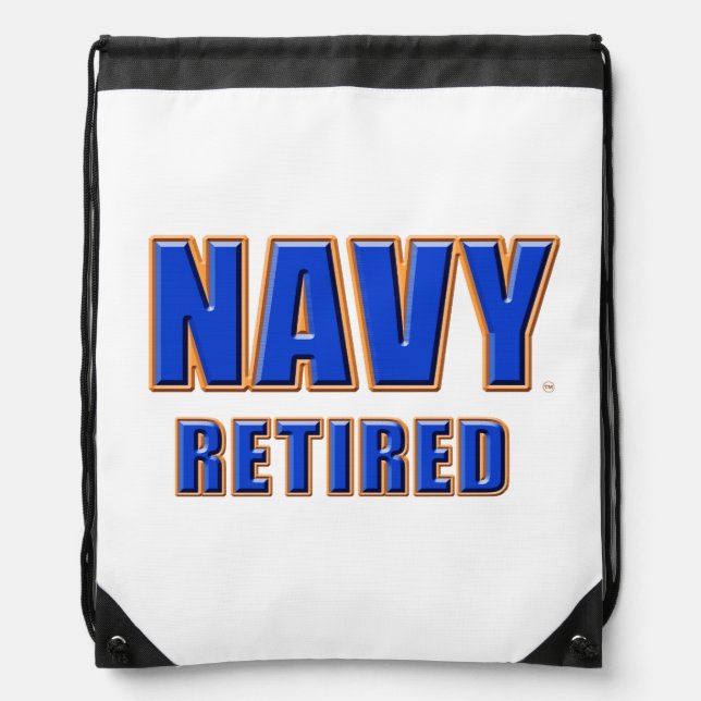 U.S. Navy Retired Drawstring Backpack (Front)