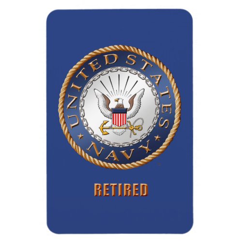 US Navy Retired Flexible Photo Magnet