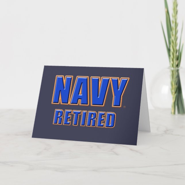 U.S. Navy Retired Greeting Card (Front)