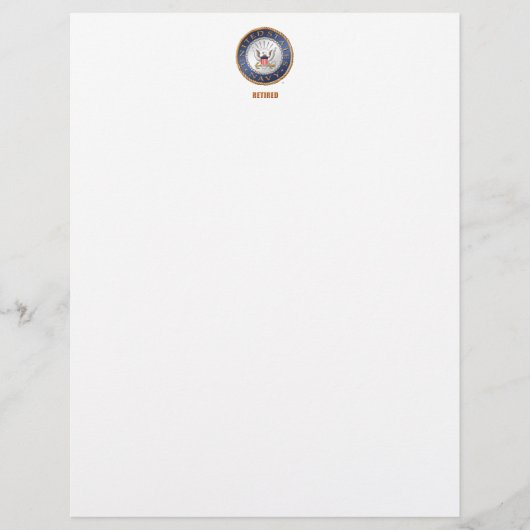 U.S. Navy Retired Letterhead (Front)