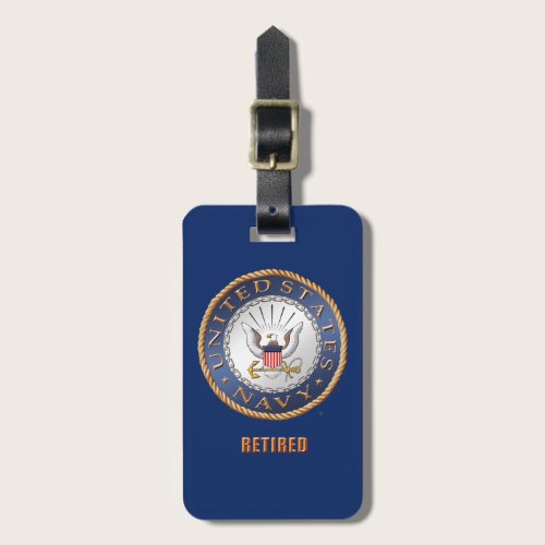 U.S. Navy Retired Luggage Tag
