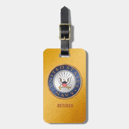 US Navy Retired Luggage Tag