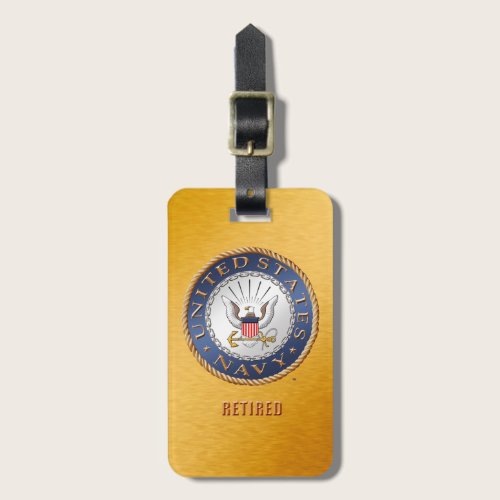 U.S. Navy Retired Luggage Tag U.S. Navy Retired Luggage Tag