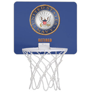 U.S. Navy Retired Mini Basketball Hoop