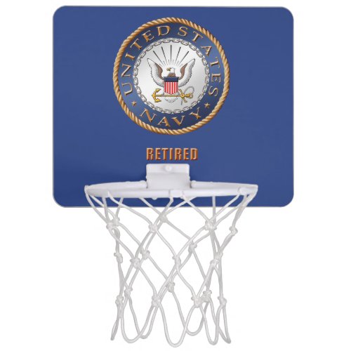 US Navy Retired Mini Basketball Hoop