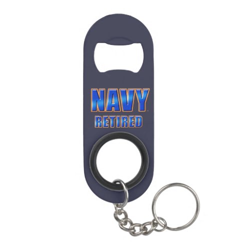 US Navy Retired Mini Bottle Opener With Keychain