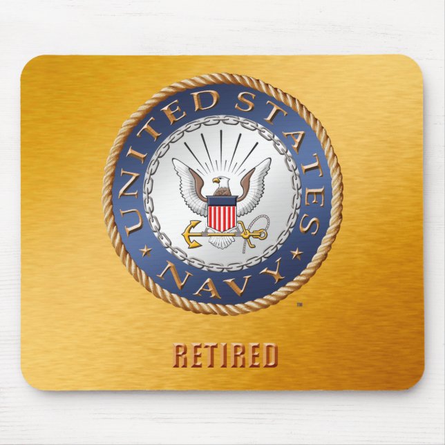 U.S. Navy Retired Mousepad (Front)
