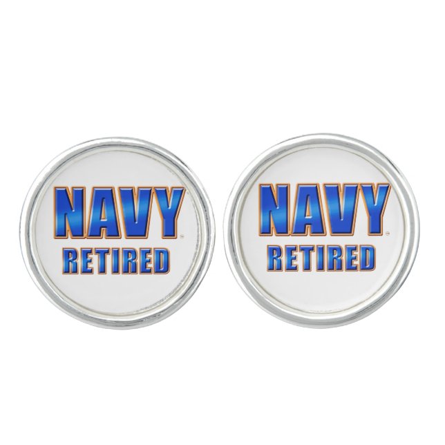 U.S. Navy Retired Pair of Cufflinks (Front)