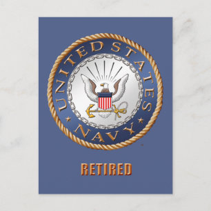 U.S. Navy Retired Postcard