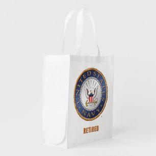 U.S. Navy Retired Reusable Grocery Bag