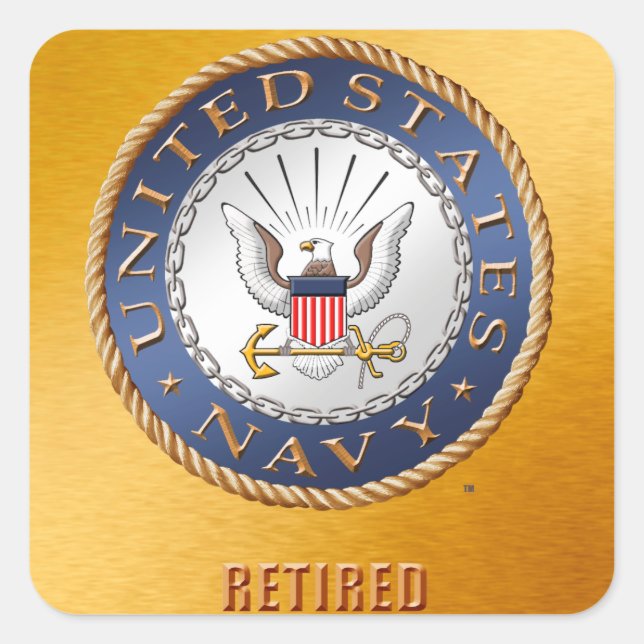 U.S. Navy Retired Sticker (Front)