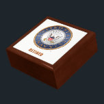 U.S. Navy Retired Wooden Jewelry Keepsake Box<br><div class="desc">Show your pride in the U.S. Navy with these products. U.S. Veteran designed.

Customizable! Different sizes,  colors and options.</div>