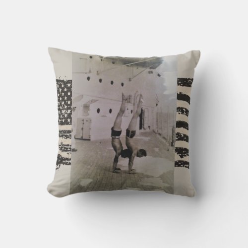 US Navy Sailor Industrial Style Throw Pillow