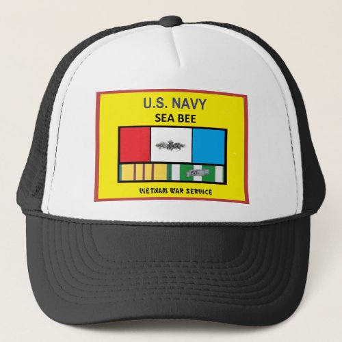 US NAVY SEA BEE VIETNAM VETERAN TRUCKER HAT