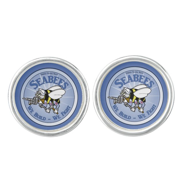 U.S. Navy Seabee Cufflinks (Front)