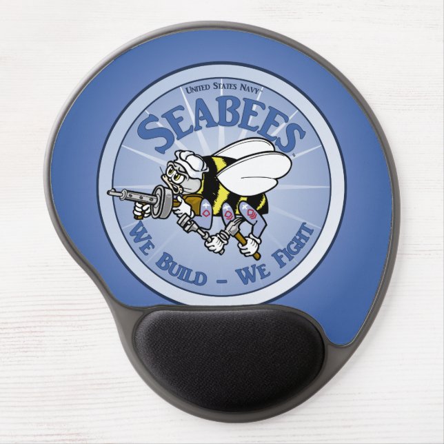 シービーズ☆米海軍特殊工作部隊☆US.NAVY☆EABEES ☆エナメル七宝製 U.S. Navy Seabee Gel Mouse Pad | Zazzle