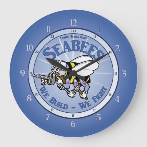 US Navy Seabee Large Clock