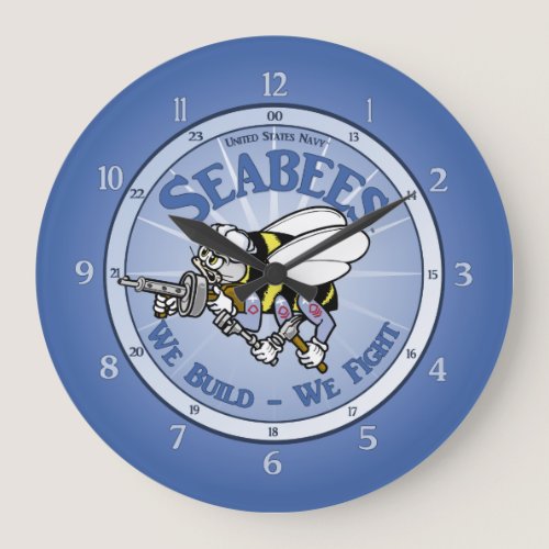 U.S. Navy Seabee Large Clock
