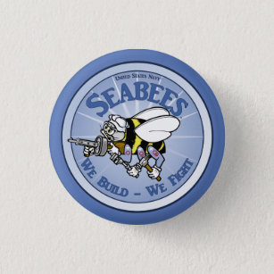 U.S. Navy Seabee Pinback Button
