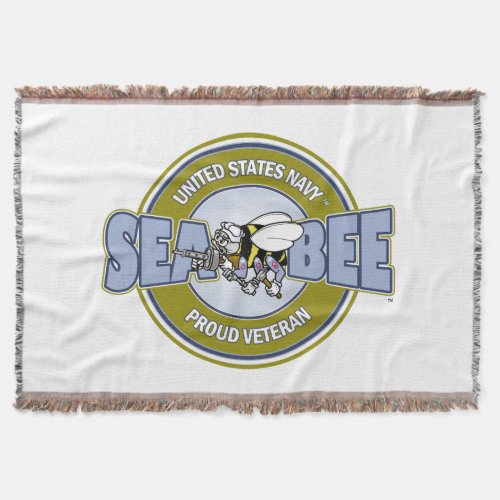 US Navy Seabee Throw Blanket