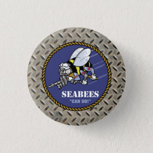 U.S. Navy   Seabees Button
