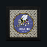 U.S. Navy | Seabees Jewelry Box<br><div class="desc">Honor the legacy and dedication of the US Navy Seabees with this bold and patriotic design. Perfect for showcasing pride and commitment,  this iconic design is ideal for Navy personnel,  veterans,  and supporters of the Seabees.</div>