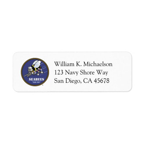 US Navy  Seabees Label