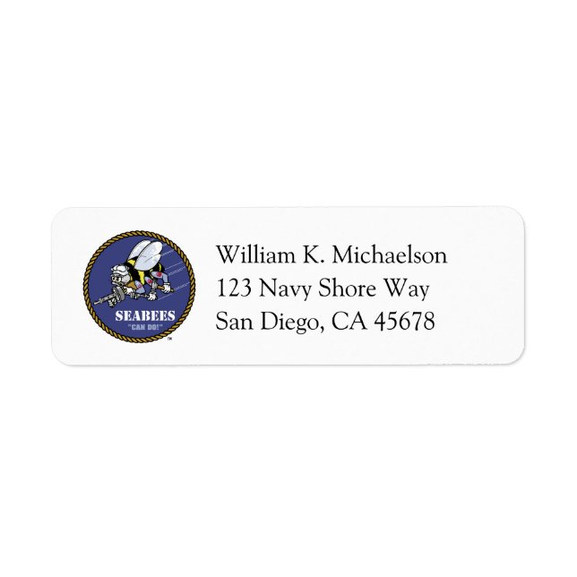 U.S. Navy | Seabees Label (Front)