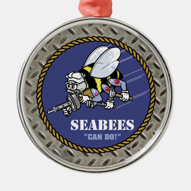 U.S. Navy | Seabees Metal Ornament (Front)