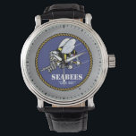 U.S. Navy | Seabees Watch<br><div class="desc">Honor the legacy and dedication of the US Navy Seabees with this bold and patriotic design. Perfect for showcasing pride and commitment,  this iconic design is ideal for Navy personnel,  veterans,  and supporters of the Seabees.</div>