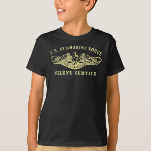 U.S Navy Submarine Veteran Silent Service Vintage T-Shirt