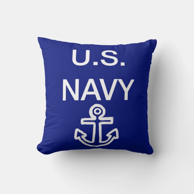 U.S. Navy Throw Pillow (Front)