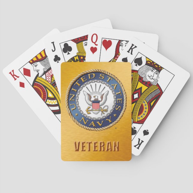 U.S. Navy Veteran Bicycle Playing Cards (Back)