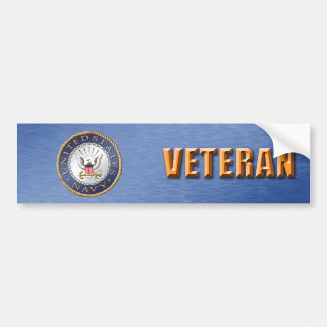 U.S. Navy Veteran Bumper Sticker (Front)