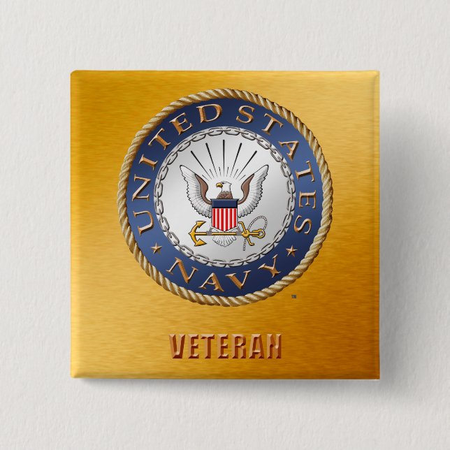 U.S. Navy Veteran Button (Front)