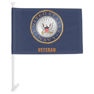 U.S. Navy Veteran Car Flag