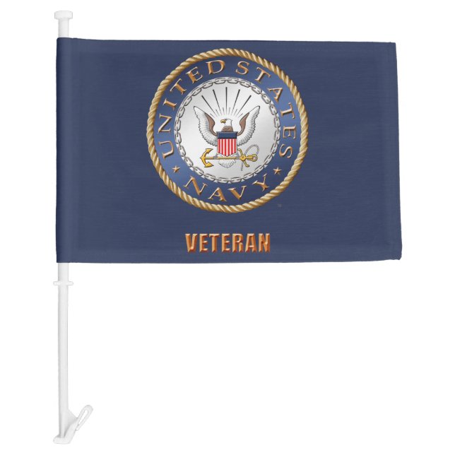 U.S. Navy Veteran Car Flag (Front)