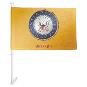 U.S. Navy Veteran Car Flag