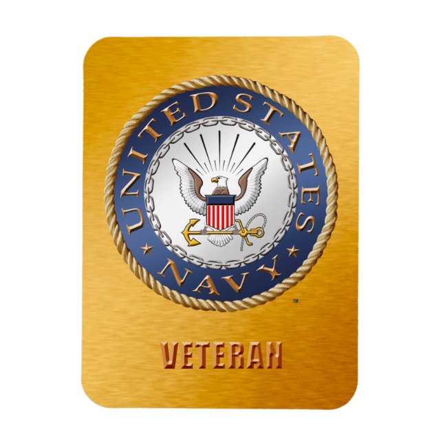 U.S. Navy Veteran Flexible Photo Magnet (Vertical)