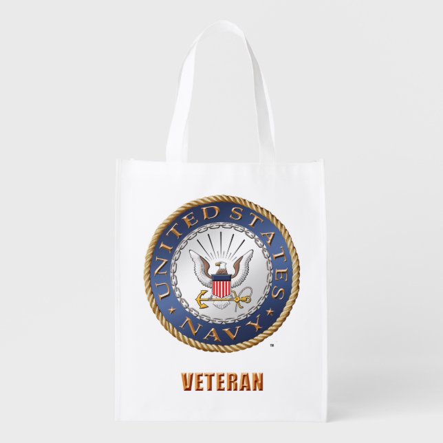 U.S. Navy Veteran Grocery Bag (Front)
