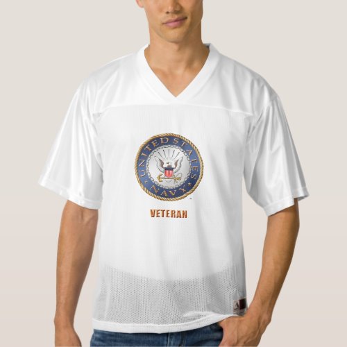 US Navy Veteran Mens Augusta Football Jersey