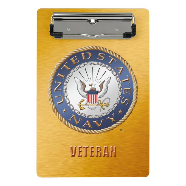 U.S. Navy Veteran Mini Clipboard (Front)