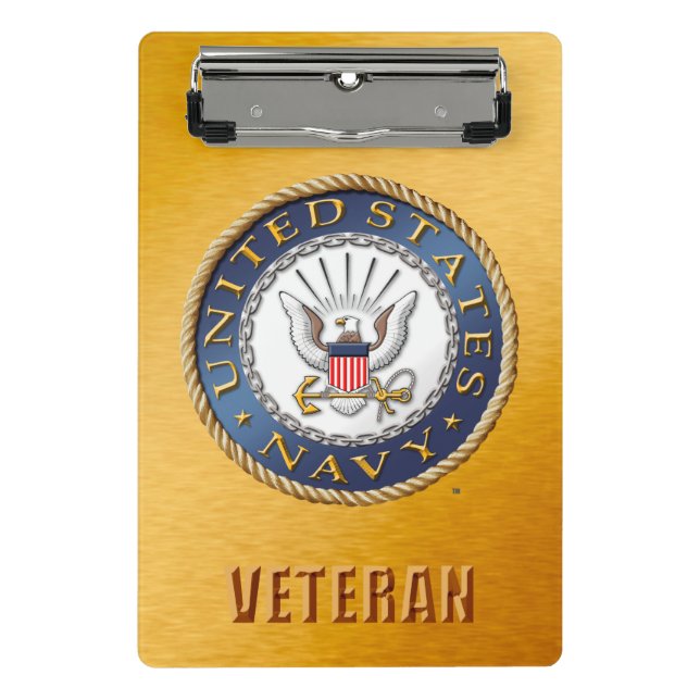 U.S. Navy Veteran Mini Clipboard (Front)