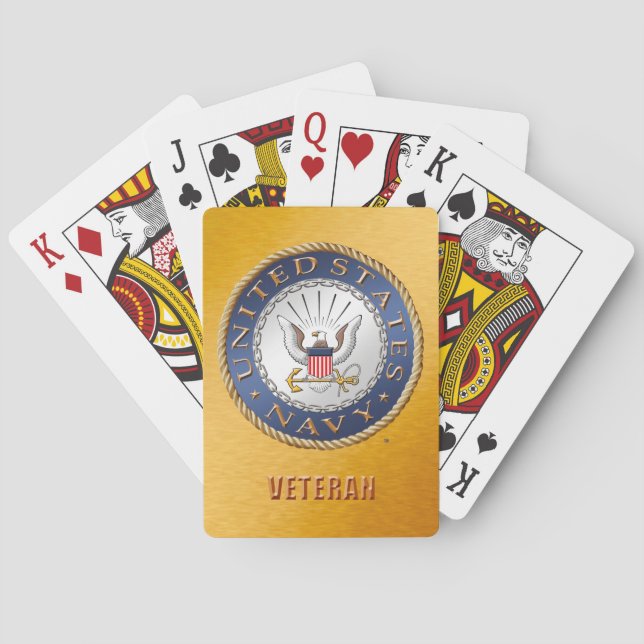 U.S. Navy Veteran Poker Playing Cards (Back)