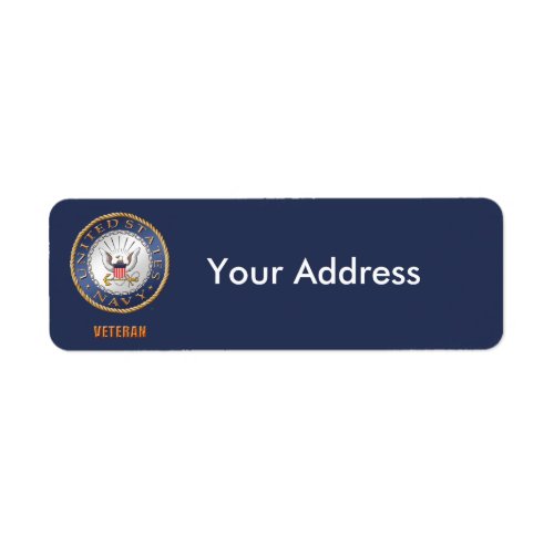 U.S. Navy Veteran Return Address Label
