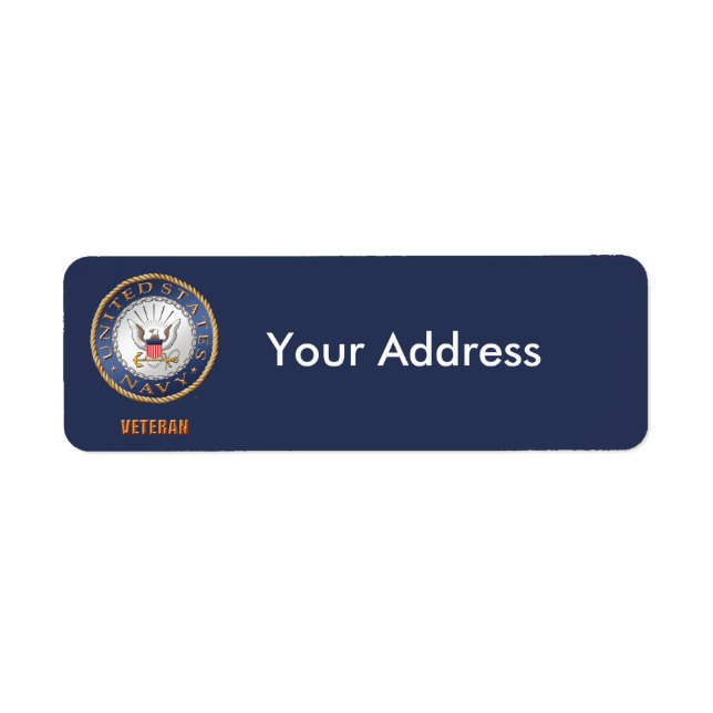 U.S. Navy Veteran Return Address Label (Front)
